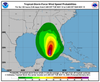 Maximum sustained winds are near 60 mph with higher gusts. Tropical storm-force winds extend outward up to 60 miles from the center. 