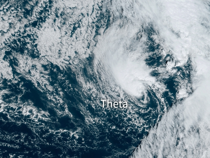 Theta, which is still out in the Atlantic, is the 29th named storm this season.