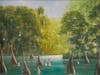 Johnny Daniels painted this scene of a cypress swamp.
