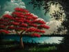 Willie Reagan painted this royal poinciana tree along the Indian River. 