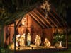 The Rev. Randall Meissen, university chaplain, blessed the university’s Nativity as the university prepares for Advent. 