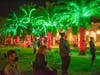 Students practice social distancing at Saint Leo University’s Christmas tree lighting ceremony.