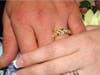 Shantel Griffin shows off her brother-in-law's lost ring.