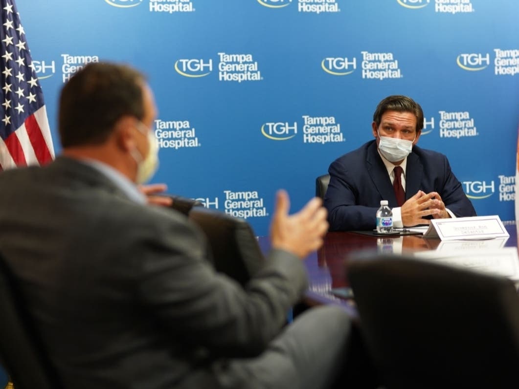Florida Gov. Ron DeSantis met with Tampa General Hospital CEO John Couris this week to discuss ways to distribute the vaccines more quickly. 