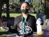 Geossica Madden, a freshman from Jamaica, volunteered to clean the Greek Life benches at Saint Leo University. This is Madden’s first semester on campus and she was eager to get involved.
