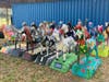 Fifty-five GOAT statues painted by local artists will be auctioned off to raise funds for the fight against human trafficking. ​