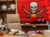 Mayor Jane Castor shows off her Buccaneers office decor. 