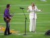 Eric Church and Jazmine Sullivan perform "The Star-Spangled Banner."