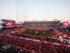 Raymond James Stadium was about a third of its usual capacity due to the coronavirus pandemic.
