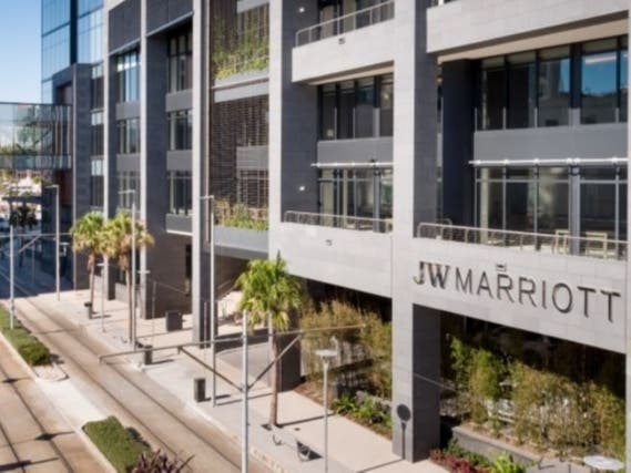 Under construction for 2 1/2 years, the 27-story, $200 million-plus JW Marriott Tampa Water Street hotel opened in December. 