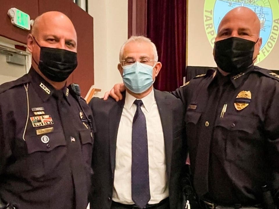 The Tarpon Springs Board of Commissioners celebrated the retirement of Police Chief Robert Kochen and swore in Maj. Jeff Young as the new chief of police. 