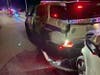 Among the vehicles damaged was a Clearwater police patrol unit. 