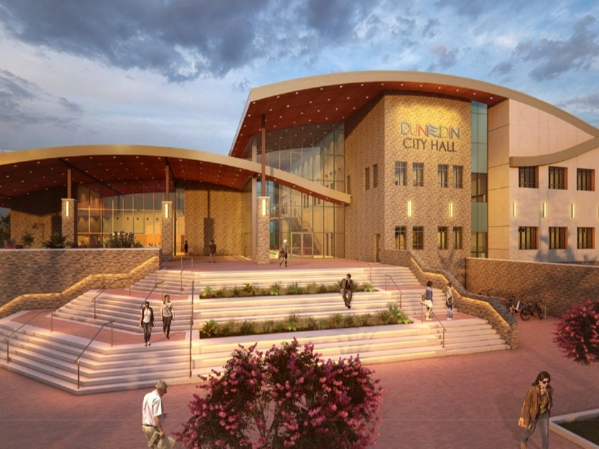 The new city hall will consolidate various city departments and the city commission chambers to better serve Dunedin residents and customers.