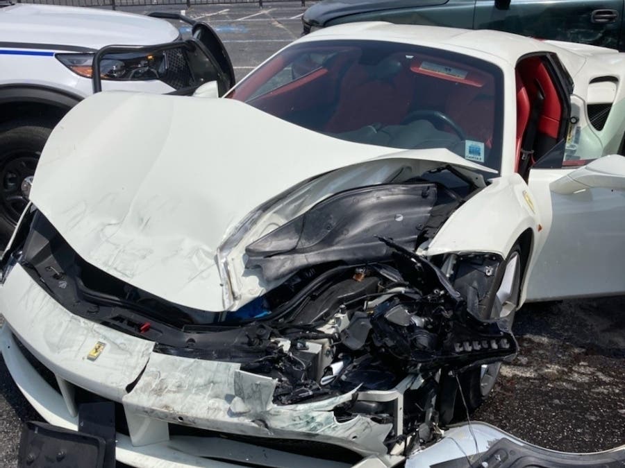A 22-year-old man has been arrested after Tampa police said they spotted him driving a stolen Ferrari.
