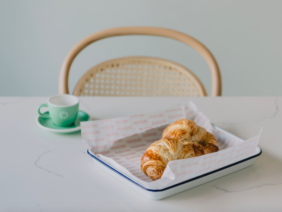 The all-day cafe features baked goods and King State Coffee. 