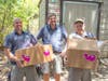 Shipping bags were used, doubled up and filled with oxygen to keep the tadpoles healthy and safe on their journey to their homeland where biologists will release them into protected managed ponds.