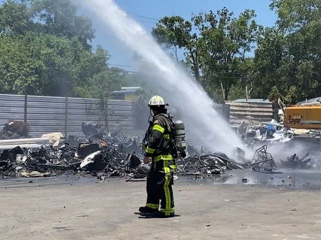 Fire Breaks Out At Scrapyard Near Tampa International Airport | Tampa ...