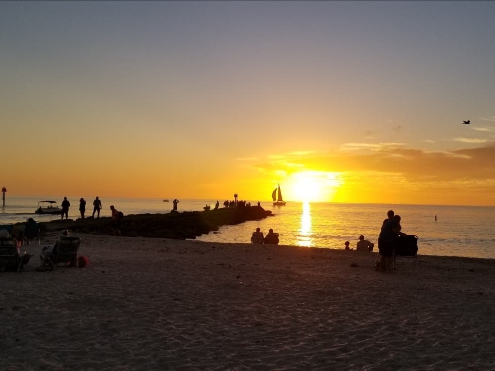 Patch reader Maria Nasca submitted this photo she took at sunset on North Jetty Beach in Sarasota.