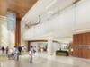 A rendering shows the lobby of the new facility.