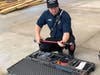 Task Force 3 members use sensitive microphones and cameras that can be placed beneath the rubble to search for people who might still be alive beneath the rubble. 