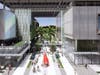 Rending shows the plaza view.