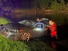 Hillsborough County Sheriff's Office underwater recovery team had their hands full Saturday night when a driver skidded on a slick roadway following a downpour and the car nose-dived into a retention pond off Lutz-Lake Fern Road in the Cheval subdivision.