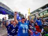 Lightning fans show their team spirit at Amalie Arena. 