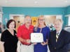 Ladies Auxiliary member Margaret Harris, owners Robert and Pamela Shinsky and President James Grayshaw. 