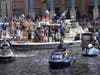 Hundreds of boats participated in a boat parade up the Hillsborough River. 