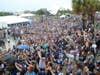 Fans crowd into Julian B. Lane Riverfront Park to celebrate the Bolts' victory.
