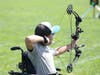 Emanuel Martinez, 14, competes in archery.