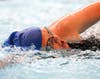 Kira Stevens, 17, competes in swimming.