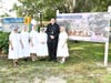 Bishop Gregory Parkes of the Diocese of St. Petersburg poses with the Salesian Sisters. 
