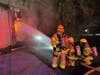 The structure sustained extensive fire damage.