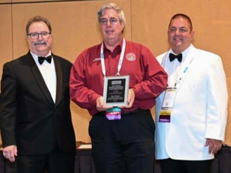 Palm Harbor Fire Rescue Commissioner James Angle received the Gale English Lifetime Achievement Award presented by the Florida Association of Special Districts. 