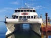 The ferry vessel, named Provincetown III, is a twin-hull aluminum cataran that can carry a maximum of 149 guests at an average speed of 30 mph. 