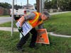 Hillsborough County Code Enforcement Officer Larry Hoffman and his colleagues spent the morning of Oct. 21 focused solely on picking up and pulling down snipe signs. 