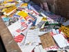 Code enforcement officers picked up thousands of snipe signs along roads throughout the cities and unincorporated county. 
