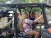 Greg Taylor films Howard and Carole Baskin driving through the former zoo grounds with Discovery channel's Samantha Kubota. 