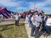 Dozens joined the "SOS Cuba" marches in Ybor City and West Tampa Sunday and Monday to protest the Cuban government's crackdowns. 