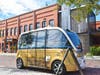 The driverless shuttle provided by the Beep autonomous mobility service​ will connect Armature Works in Tampa Heights with the David A. Straz Center for the Performing Arts. 