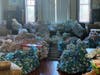 CURA Freight has bags filled with coats and holiday pajamas for the children. 