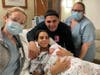 From left are certified nurse midwife Louisa Francis, Jessica Rodriguez and Kevin Cardona with baby Alec and registered nurse Aloha Billstone-Winner.