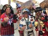 Bucified Bert, center, poses with fellow Bucs Superfans Tim Young, Keith Kunzig and Robert Gonzales. 