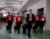 Pilots and flight attendants arrive at Tampa General Airport Wednesday for the first time in two years. 
