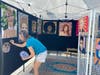 Gasparilla Festival of the Arts participants spent Friday setting up their exhibit booths for the festival Saturday and Sunday.