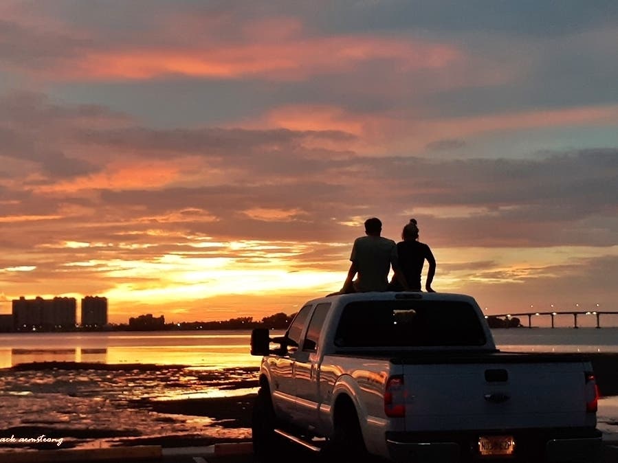 Jack Armstrong took this photo of a couple watching the sun set in Clearwater.