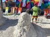 Winners of the pro-am sand-sculpting contest are: first place, Mitch Guerrero with "Skull Castle;" second place, Benjamin Guetta with "The Ruins;" and third place, Kumpa Tawornprom with "Sea Lion."
