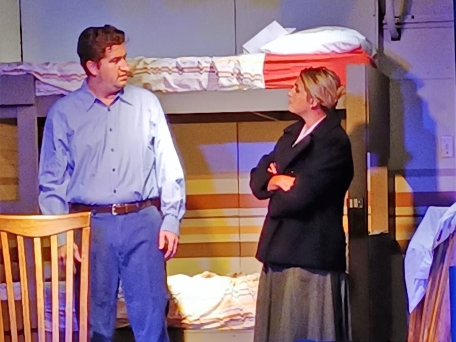 Nathan Juliano (Hal Granger) and Heather Cole (Deb Granger) worry about their boys.