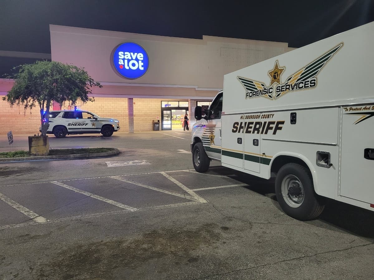 Hillsborough County Sheriff's Office detectives are looking for two men who robbed a Save a Lot, then shot at deputies as they attempted a traffic stop.